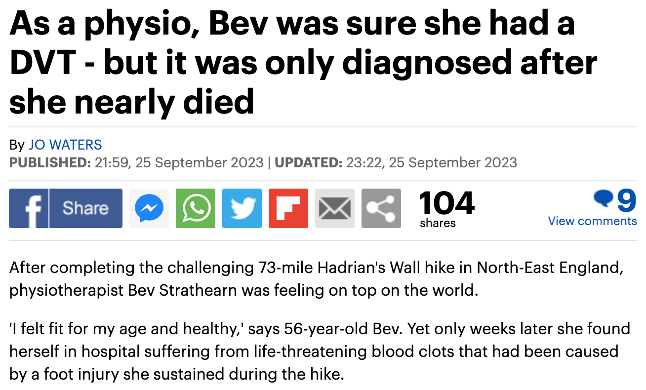 We must stop the delay and missed diagnosis of thrombosis.