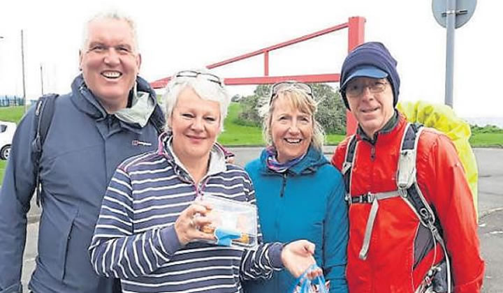 Couple walking full UK coastline pass through South Ayrshire