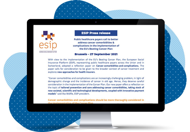 Public healthcare payers call to better address cancer comorbidities in the implementation of the EU’s Beating Cancer Plan 27 Sep 2021