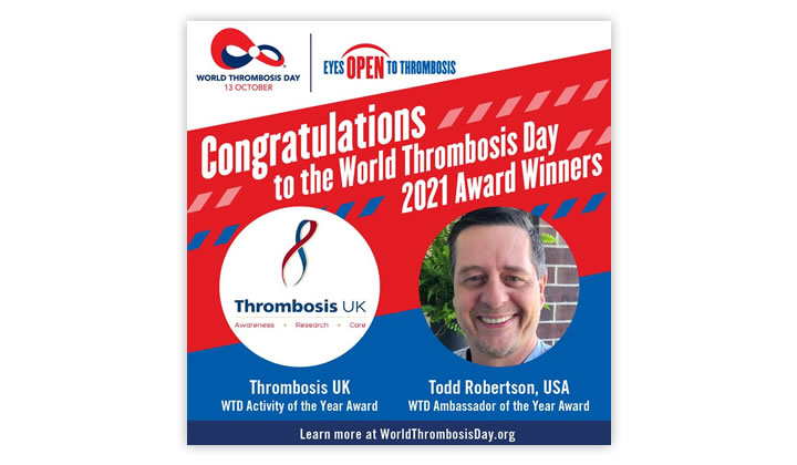 Thrombosis UK winner of Activity of The Year Award 2021